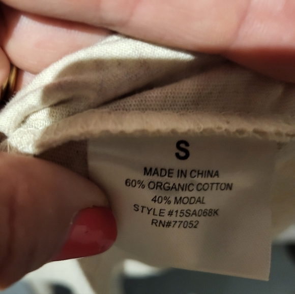 Threads 4 Tought Elegant Cream Maxi Dress Organic Cotton & Modal - Picture 6 of 6